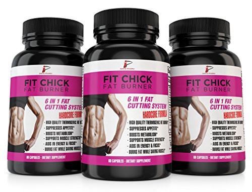 Fit Chick Fat Burner: Diet Pills that Work Fast For Women, Muscle Preserving Thermogenic Weight Loss Supplement, Appetite Suppressant, Energy Booster, Mental Focus, Green Tea, L-Carnitine, 60 Caps