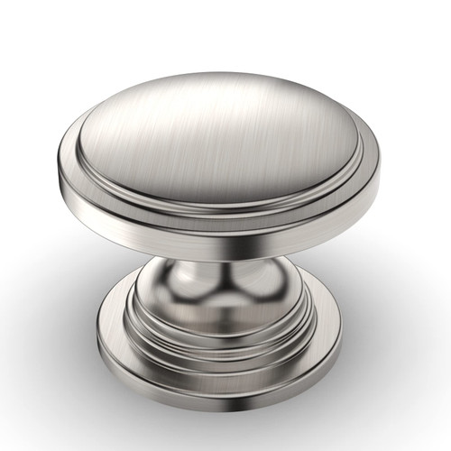 Amerdeco 10 Pack 1-1/4 inch Kitchen Cabinet Knobs Brushed Satin Nickel Cabinet Knobs Bedroom Dresser Drawer Knobs Single Hole Cabinet Handles