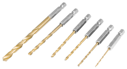 Performance Tool W8692 Hex Shank Drill Bit Set, 6 Piece