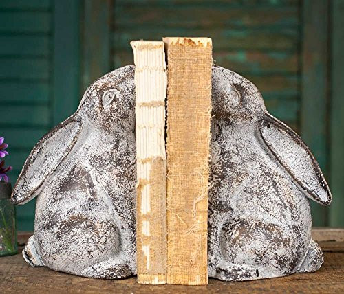CTW Cast Iron Bunny Bookends Home Decor