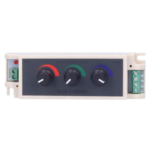 LED Light Controller, Smart LED RGB Knob Dimmer Switch DC12?24V 3?Channel RGB Controller Brightness Adjustment