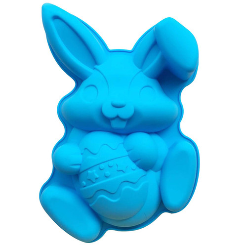 DIY Silicone Bakeware Cartoon Cake Tools Mould Bunny Easter Baking Bunny Cake Mould Loaf Pan Flat
