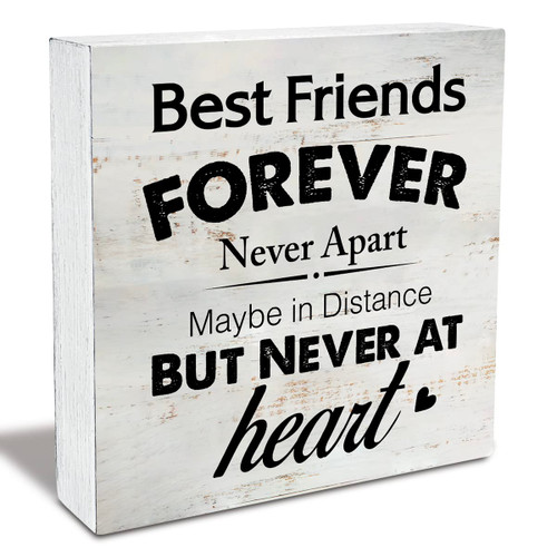 Rustic Friend Wood Box Sign Best Friends Forever Never Apart Maybe in Distance But Never at Heart Wooden Box Sign Farmhouse Home Desk Shelf Decor (5 X 5 Inch) Rustic Friend Wood Box Sign Best Friends Forever Never Apart Maybe in Distance But Never at Heart Wooden Box Sign Farmhouse Home Desk Shelf Decor (5 X 5 Inch)