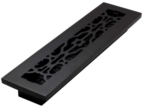 Decor Grates AC214-BLK Victorian Floor Register, 2 x 14, Cast Iron Black