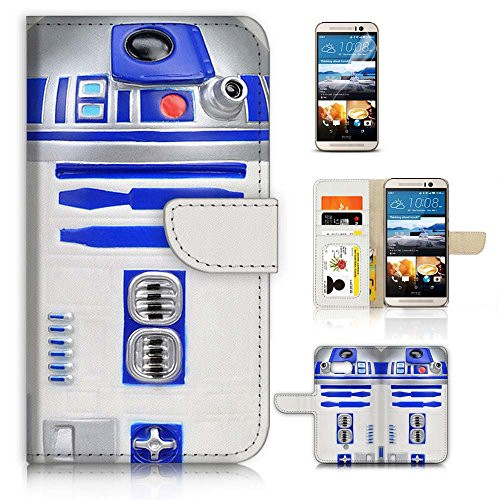 ( For HTC U11 ) Flip Wallet Case Cover & Screen Protector Bundle! A0716 Starwars R2 D2