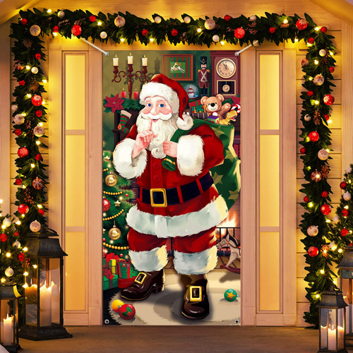 Christmas Door Cover Decoration Christmas Santa Claus Door Cover Xmas Door Hanging Banner Christmas Santa Background Banner for Home Front Door Holiday Christmas Decoration (Vintage) Christmas Door Cover Decoration Christmas Santa Claus Door Cover Xmas Door Hanging Banner Christmas Santa Background Banner for Home Front Door Holiday Christmas Decoration (Vintage)