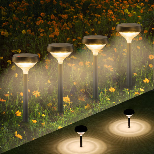 Linkind Solar Outdoor Lights 4 Pack, Warm White Bright Solar Yard Lights Waterproof, Solar Path Lights Adjustable Landscape Pathway Lights for Patio Walkway Yard Driveway Backyard Decorative Linkind Solar Outdoor Lights 4 Pack, Warm White Bright Solar Yard Lights Waterproof, Solar Path Lights Adjustable Landscape Pathway Lights for Patio Walkway Yard Driveway Backyard Decorative