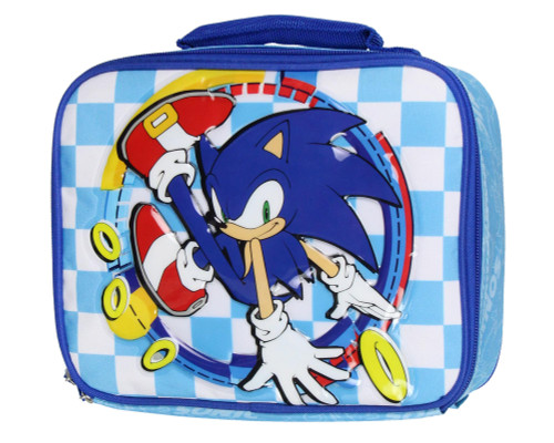 AI ACCESSORY INNOVATIONS Sonic The Hedgehog Lunch Box Kickin' It Insulated Kids Lunch Bag Tote For Hot And Cold Food, Drinks, And Snacks