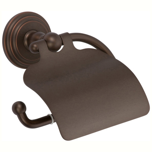 Ginger 1127/ORB Chelsea Single-Post Toilet Paper Holder, Hooded Tissue, Oil Rubbed Bronze