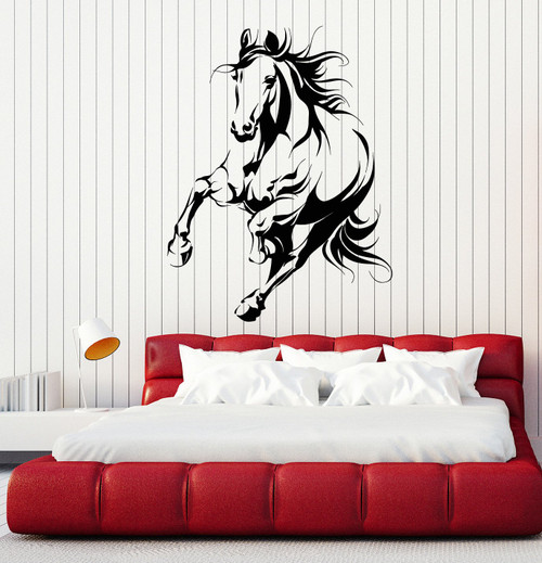 Vinyl Wall Decal Beautiful Horse Animal Room Interior Stickers Murals Large Decor (ig4834) Black Vinyl Wall Decal Beautiful Horse Animal Room Interior Stickers Murals Large Decor (ig4834) Black