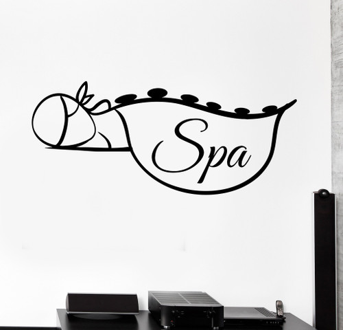Large Vinyl Wall Decal Spa Massage Therapy Woman Beauty Salon Stickers (428ig) Black Large Vinyl Wall Decal Spa Massage Therapy Woman Beauty Salon Stickers (428ig) Black