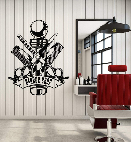 Vinyl Wall Decal Stylist Hair Salon Hairdresser Barbershop Stickers Mural Large Decor (g4768) Black