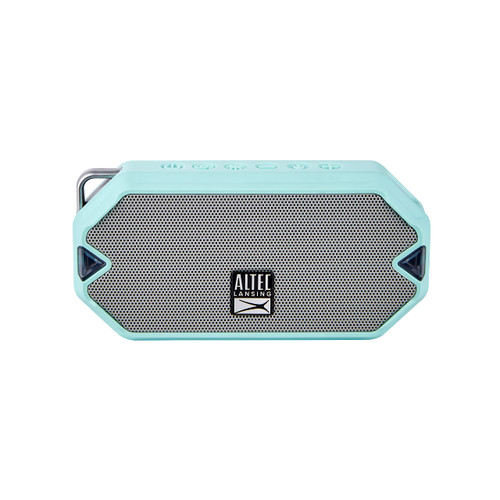 Altec Lansing HydraMini Wireless Bluetooth Speaker, IP67 Waterproof USB C Rechargeable Battery with 6 Hours Playtime, Compact, Shockproof, Snowproof, Everything Proof (Mint Green)