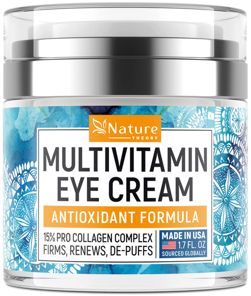 Eye Cream - Anti Aging Under Eye Cream & Eye Care with Hyaluronic Acid & Vitamin E - Made in USA - Dark Circles Under Eye Treatment for Women - Effective Eye Bags & Puffiness Treatment - 1.7 Fl Oz