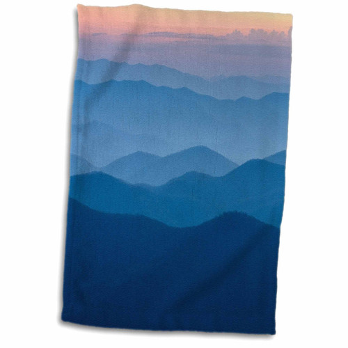 3D Rose North Carolina-Smoky Mountains-Dusk from Blue Ridge Parkway Hand Towel, 15" x 22",White 3D Rose North Carolina-Smoky Mountains-Dusk from Blue Ridge Parkway Hand Towel, 15" x 22",White