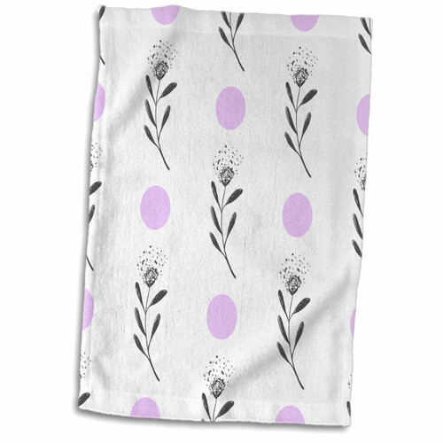 3dRose Cute Blue and White Nautical Sailing Anchors and Chevron Stripes Towels, 15 x 22