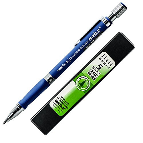 Baile 2.0mm 2B Mechanical Pencil with Lead Refill (BLUE)(sharpener in the cap)