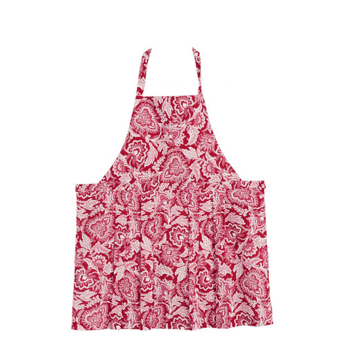 Vera Bradley Women's Lightweight Cotton Apron, Java Red - Recycled Cotton, One Size