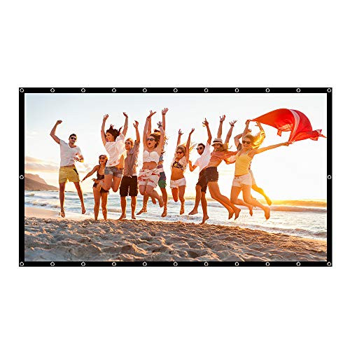 84 Inch Projector Screen PVC Material HD 16:9 Foldable Indoor and Outdoor Portable Movie Projection Screen for Home Theater Office