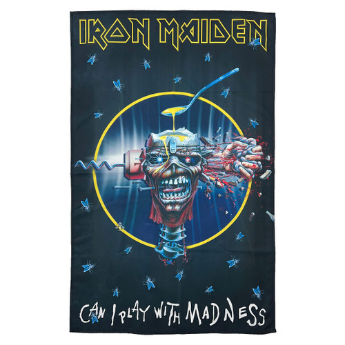 Iron Maiden Can I Play With Madness large fabric poster / wall flag