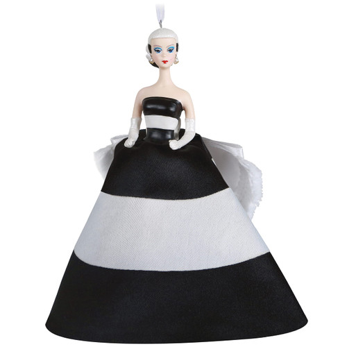 Hallmark Keepsake Christmas Ornament 2021, Barbie Black & White Forever, Porcelain and Fabric Hallmark Keepsake Christmas Ornament 2021, Barbie Black & White Forever, Porcelain and Fabric