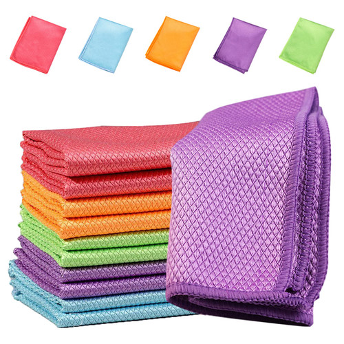 Streak Free Miracle Cleaning Cloth, Microfiber Cleaning Cloth, Nanoscale Cleaning Cloth Reusable Dish Cloth Micro Fiber Cloth Cleaning for Glasses Cars TV Screens Electronics (10, 12 x 16 inch)