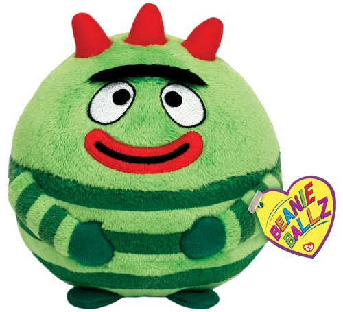 Ty Beanie Ballz Brobee Yo Gabba Gabba Plush, Medium