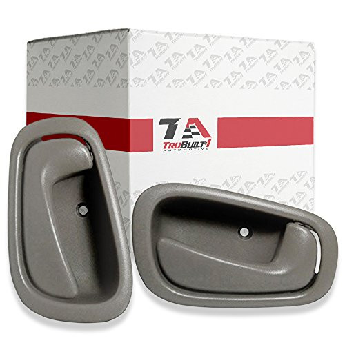 T1A 1998-2002 Toyota Corolla and Chevy Prizm Interior Door Handle Replacement, Fits Rear Left Drivers and Right Passengers Sides, Gray Color, T1A-69206-02050/69205-02050-GRAY