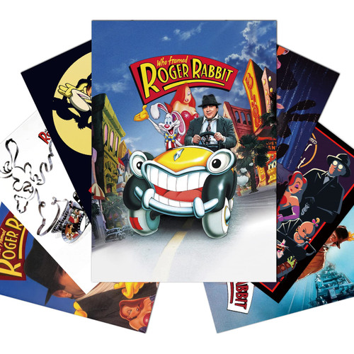 Who Framed Roger Rabbit Poster Vintage Classic 80S Movie Posters for Bedroom Home Living Room Aesthetic Decor Posters Set of 7 Who Framed Roger Rabbit Movie Posters (10x14 Inches)