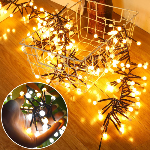 Fairy String Lights 400 LED 13FT Globe String Lights with Waterproof 8 Twinkle Modes Plug in Christmas Lights for Bedroom Wedding Holiday Christmas Tree Indoor Outdoor Decor