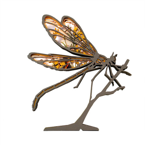 3D Wooden Animals Carving LED Night Light, Wood Carved Lamp Modern Festival Decoration Home Decor Desktop Desk Table Living Room Bedroom Office Farmhouse Shelf Statues Perfect Gifts (Dragonfly) 3D Wooden Animals Carving LED Night Light, Wood Carved Lamp Modern Festival Decoration Home Decor Desktop Desk Table Living Room Bedroom Office Farmhouse Shelf Statues Perfect Gifts (Dragonfly)