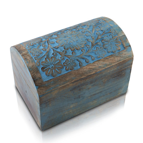 Great Birthday Gift Ideas Handmade Decorative Wooden Jewelry Box Treasure Box Jewelry Organizer Keepsake Box Treasure Chest Trinket Holder Lock Box Watch Box 9 x 6 Inch (Blue) Great Birthday Gift Ideas Handmade Decorative Wooden Jewelry Box Treasure Box Jewelry Organizer Keepsake Box Treasure Chest Trinket Holder Lock Box Watch Box 9 x 6 Inch (Blue)