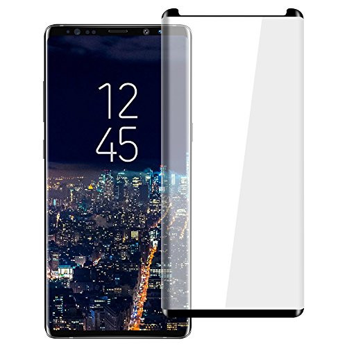 Pueryin Galaxy Note 8 Screen Protector,Galaxy Note 8 3D Curved Anti-Bubble Ultra HD Tempered Glass Case Friendly Screen Protector for Samsung Galaxy Note 8 (Black)