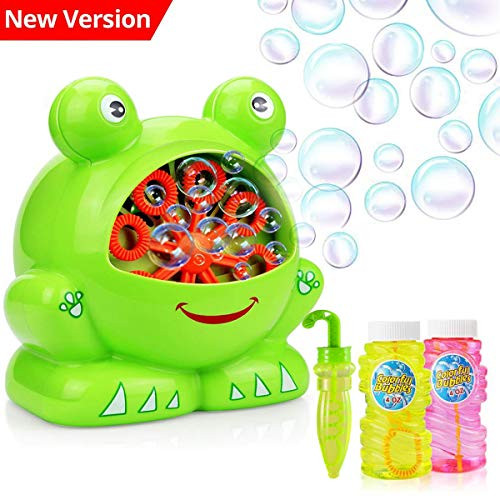 COOLWAS Bubble Machine with Bubble Solution, Automatic Bubble Machine for Kids with High Output Over 500 Bubbles Per Minute , Battery Operated, Outdoor/Indoor Use