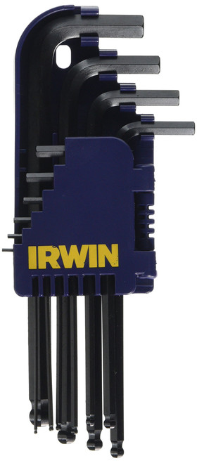 IRWIN T10757 IWT10757 Holster Set (Ball-Ended Hex Key, Metric), Blue-Grey