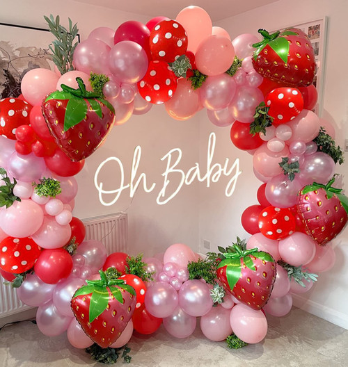 Strawberry Party Decoration Balloon Garland Arch Kit-Strawberry Foil Balloons for Sweet Girl Berry First Themed Birthday Party Supplies Strawberry Party Decoration Balloon Garland Arch Kit-Strawberry Foil Balloons for Sweet Girl Berry First Themed Birthday Party Supplies