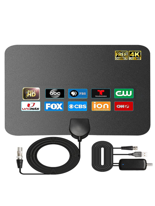 4K Amplified HD Digital TV Antenna Long 1000 Miles Range RUPA TV Antenna Indoor Support 4K 1080p Fire tv Stick and All Older TV's Indoor Smart Switch Amplifier Signal Booster with Coax HDTV Cable 17ft