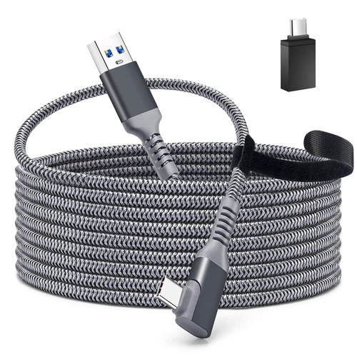 TOTU Cable for Oculus Quest 2 Link, 16FT USB 3.2 Gen 1 to Type C Link Cable Compatible with Steam Deck, High Speed Data Transfer and Fast Charging for VR Oculus Quest Headset and Gaming PC
