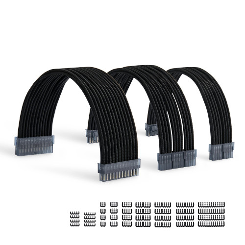 Formulamod Sleeve Extension Power Supply Cable Kit 18AWG ATX 24P+ (2) EPS 8-P+(3) PCI-E8-P with Combs for PSU to Motherboard/GPU
