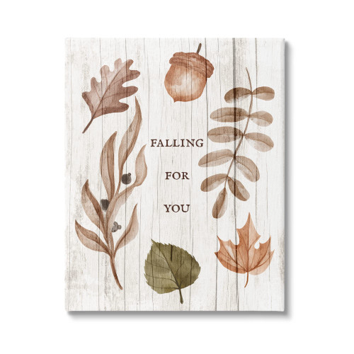 Stupell Industries Falling For You Fall Botanicals Canvas Wall Art, Design by Lil' Rue