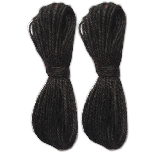 LWR CRAFTS Jute Rope 2mm 45ft Per Pack (Pack of 2) (Black)