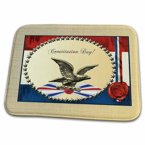 3dRose Constitution Day Bronze Eagle with Gold Stars and... - Dish Drying Mats (ddm-192601-1)
