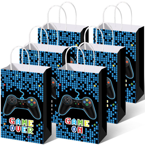 Faccito 24 Pcs Video Game Party Gift Bags Birthday Party Treat Bags Gamer Birthday Decorations Blue Party Favor Bags Candy Goodie Bags with Handles for Boys Kids Baby Shower Gaming Party Supplies Faccito 24 Pcs Video Game Party Gift Bags Birthday Party Treat Bags Gamer Birthday Decorations Blue Party Favor Bags Candy Goodie Bags with Handles for Boys Kids Baby Shower Gaming Party Supplies