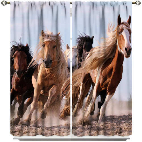 Horse Curtain 2 Panels,Galloping Horses Blackout Curtains for Bedroom Living Room Boy Girl Room Decor, Horse Farm Horse Herd Wild Animal Pattern Window Drapes Hanging Vertically 55x63inch(140x160cm) Horse Curtain 2 Panels,Galloping Horses Blackout Curtains for Bedroom Living Room Boy Girl Room Decor, Horse Farm Horse Herd Wild Animal Pattern Window Drapes Hanging Vertically 55x63inch(140x160cm)
