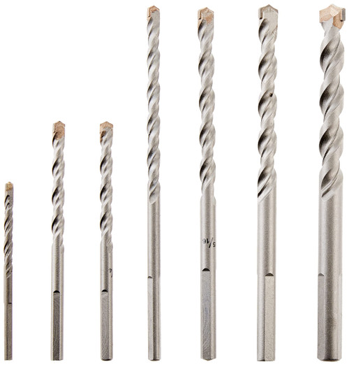 Amazon Brand - Denali Masonry Drill Bit Set, 7-Piece