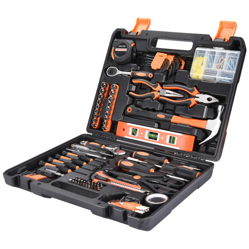 TOOLZILLA 57-Piece Home Mechanic Tool Set - Hand Tool Sets for Men - Tool Box Set - Basic Tool Kit with Storage Case for Household Repair, Home Improvement, and DIY