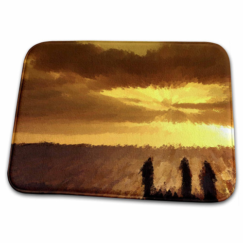 3dRose Image of Abstract Bronze And Gold Sunset - Dish Drying Mats (ddm-245180-1)