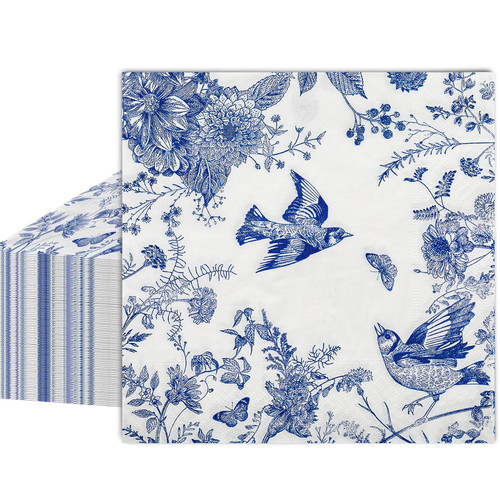 AnyDesign 80 Pack Blue Floral Luncheon Napkins Disposable Vintage Bird Paper Napkins 6.5 x 6.5 Inch Retro Dessert Dinner Hand Napkins for Birthday Wedding Bridal Shower Dinner Tea Party Supplies AnyDesign 80 Pack Blue Floral Luncheon Napkins Disposable Vintage Bird Paper Napkins 6.5 x 6.5 Inch Retro Dessert Dinner Hand Napkins for Birthday Wedding Bridal Shower Dinner Tea Party Supplies