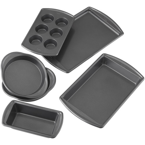 Wilton Advance Select Non-Stick Bakeware Set, 6-Piece, Steel, Silver Wilton Advance Select Non-Stick Bakeware Set, 6-Piece, Steel, Silver