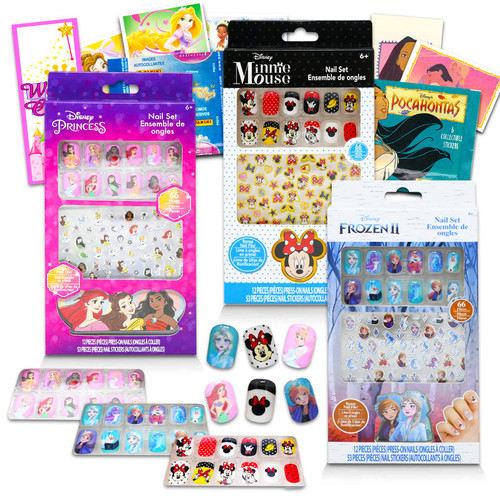Classic Disney Princess and Minnie Mouse Nail Art Stickers Set for Girls, Kids - Bundle with Over 190 Disney Stick On Nails and Stickers for Party Supplies Plus Stickers and More (Disney Gifts) Classic Disney Princess and Minnie Mouse Nail Art Stickers Set for Girls, Kids - Bundle with Over 190 Disney Stick On Nails and Stickers for Party Supplies Plus Stickers and More (Disney Gifts)